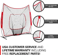 Rukket Sports 5x5ft Sock It Net With Weighted Balls And Strike Zone                                                             