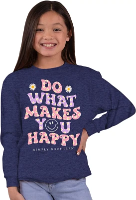 Simply Southern Girls' Makes You Happy Long Sleeve T-shirt