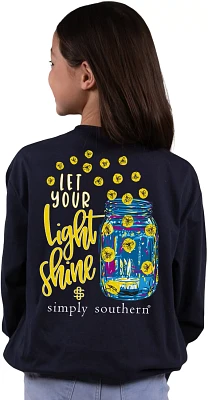Simply Southern Girls' Let Your Light Shine Long Sleeve T-shirt