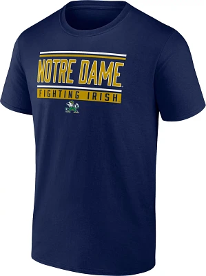 Fanatics Men's University of Notre Dame Fundamentals Stripe and Block T-shirt