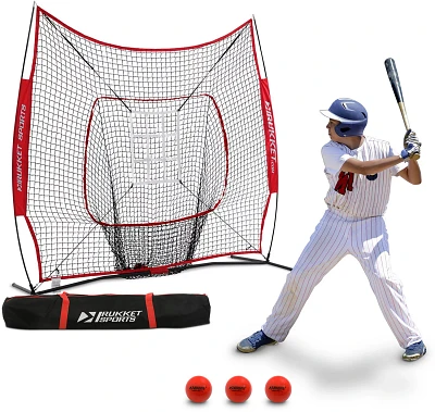 Rukket Sports 5x5ft Sock It Net With Weighted Balls And Strike Zone                                                             