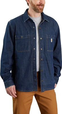 Carhartt Men's Denim Fleece Lined Shirt Jacket