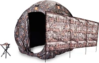 Rukket Sports Black Hoof Outdoors Hunting Blind with Tripod Stool and Ground Screen                                             