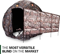 Rukket Sports Black Hoof Outdoors Hunting Blind with Tripod Stool and Ground Screen                                             