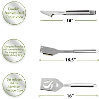 Cuisinart 14-Piece Deluxe Stainless Steel Grill Tool Set                                                                        