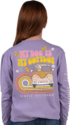 Simply Southern Girls' Copilot Dog Long Sleeve T-shirt