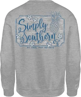 Simply Southern Women's Logo Pineapple Fleece Crew Sweatshirt