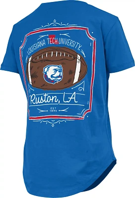 Three Square Women's Louisiana Tech University Irvine Framed Football Graphic T-shirt