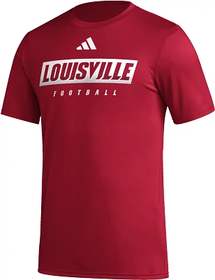 adidas Men's University of Louisville Locker Practice Football Pregame T-shirt