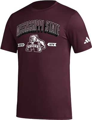 adidas Men's Mississippi State University Locker Mighty Mascot Pregame T-shirt