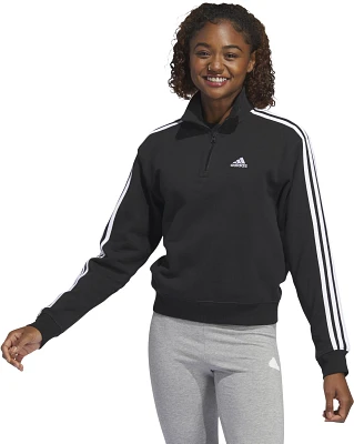 adidas Women's Essentials 3Stripe 1/4 Zip Sweatshirt
