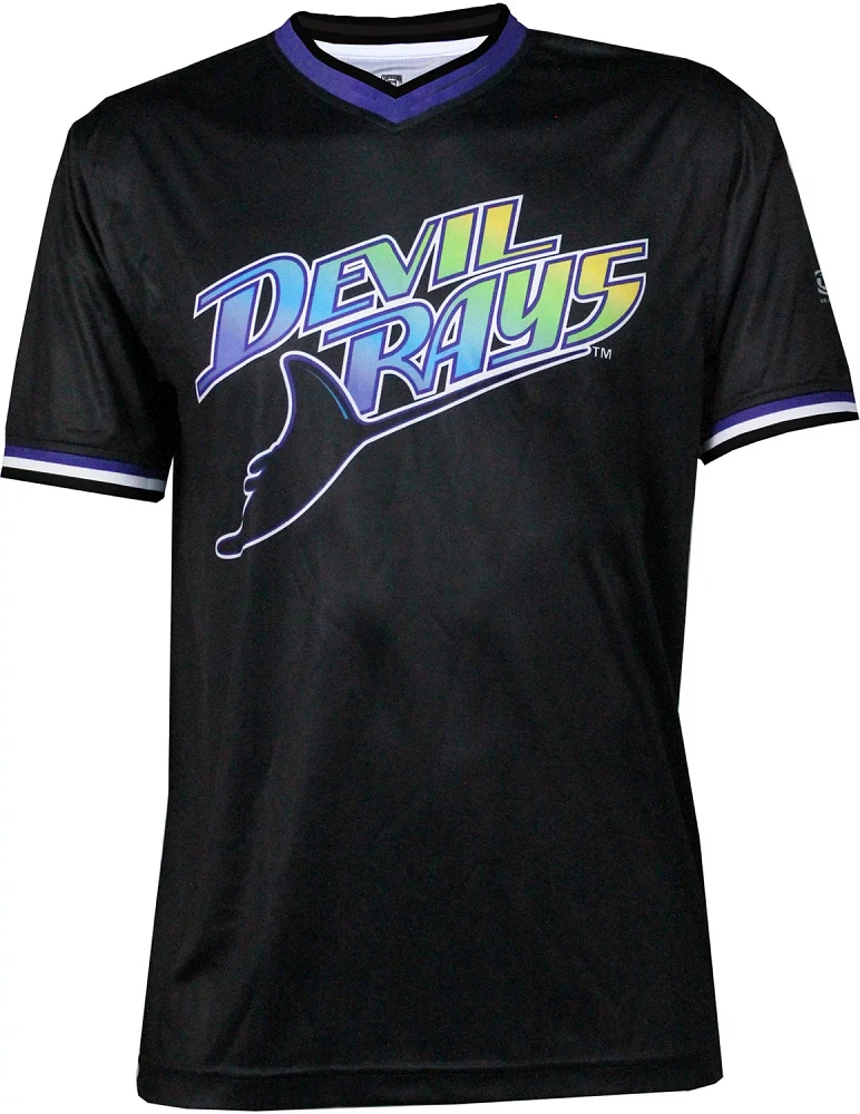 Stitches Men's Tampa Bay Rays Big Slugger Sublimated V-Neck Jersey                                                              