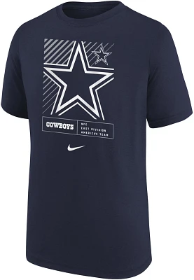 Nike Boys' Dallas Cowboys Logo Yard Line Legend Short Sleeve T-shirt