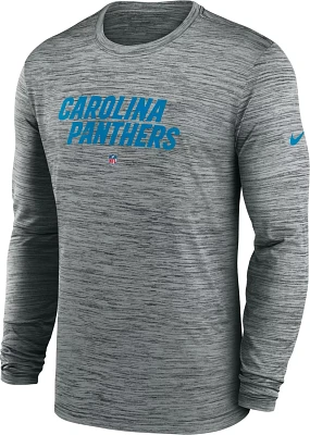 Nike Men's Carolina Panthers Team Velocity Long Sleeve Graphic T-shirt