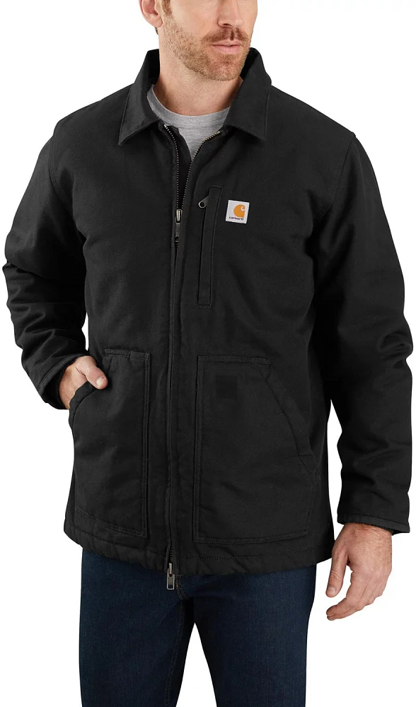 Carhartt Men's Loose Fit Washed Duck Sherpa-Lined Coat