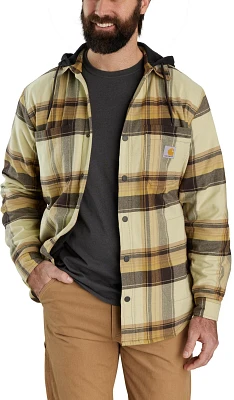 Carhartt Men's Rugged Flex Flannel Fleece Lined Hooded Shirt Jacket