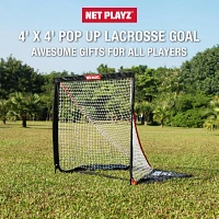 NetPlayz 4 ft x 4 ft Lacrosse Goal                                                                                              