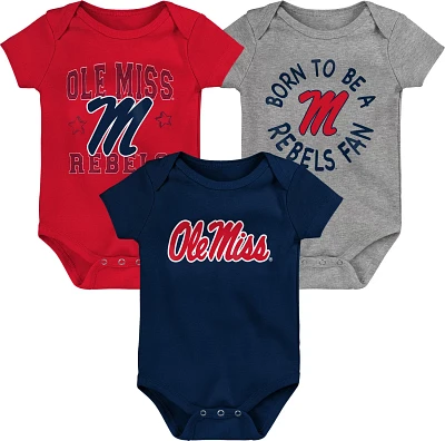 Outerstuff Infants' University of Mississippi Born to Be 3-Piece Creeper Set