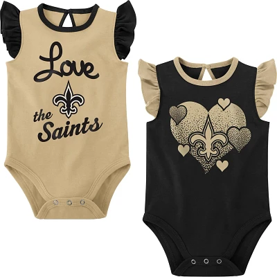 Outerstuff Infants' New Orleans Saints Spread the Love 2-Piece Creeper Onesie Set