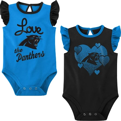 Outerstuff Infants' Carolina Panthers Spread the Love 2-Piece Creeper Onesie Set
