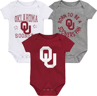 Outerstuff Infants' University of Oklahoma Born to Be 3-Piece Creeper Set
