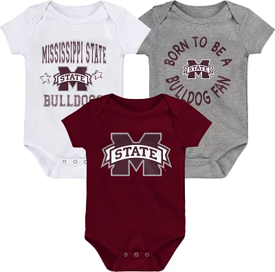 Outerstuff Infants' Mississippi State University Born to Be 3-Piece Creeper Set