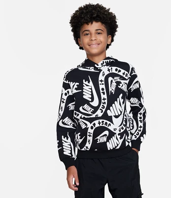 Nike Boys' Club Allover Print Fleece Hoodie                                                                                     