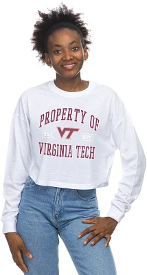 ZooZatz Women's Virginia Tech Crop Long Sleeve T-shirt                                                                          