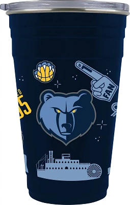 Great American Products Memphis Grizzlies Team Color 22 oz Tailgater Travel Tumbler                                             