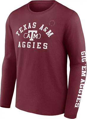 Fanatics Men's Texas A&M University Fundamentals Modern Arch Long Sleeve T-shirt