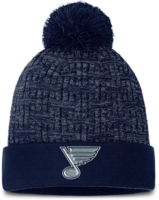 Fanatics Women's St. Louis Blues Authentic Pro Road Cuffed Pom Beanie                                                           