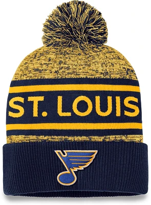 Fanatics Women's St. Louis Blues Authentic Pro Rink Heathered Cuffed Pom Beanie                                                 