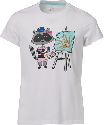BCG Girls' Raccoon Art Cotton T-shirt