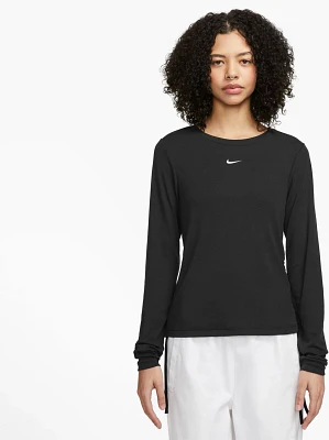 Nike Women's NSW Essential Rib Long Sleeve Crop Top