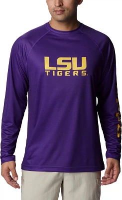 Columbia Sportswear Men's Louisiana State University Terminal Tackle Heather Long Sleeve T-shirt