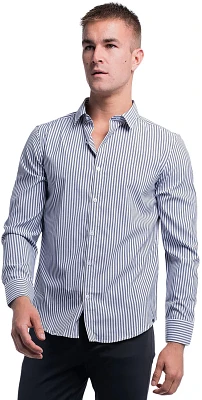 Barbell Apparel Men's Motive Striped Long Sleeve Dress Shirt
