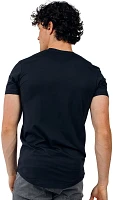 Barbell Apparel Men's Fitted Drop Hem Short Sleeve T-shirt