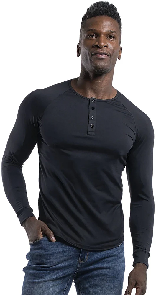 Barbell Apparel Men's Scout Long Sleeve Henley Shirt