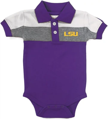 Atlanta Hosiery Company Infants' Louisiana State University Colorblock Polo Creeper                                             