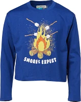 Magellan Outdoors Girls' Smores Expert Graphic Long Sleeve Crop T-shirt