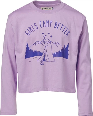 Magellan Outdoors Girls' Camp Better Graphic Long Sleeve Crop T-shirt