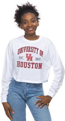 ZooZatz Women's University of Houston Crop Long Sleeve T-shirt                                                                  