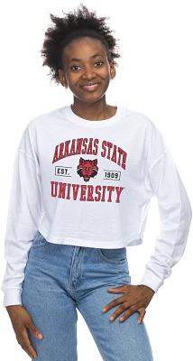 ZooZatz Women's Arkansas State University Crop Long Sleeve T-shirt                                                              