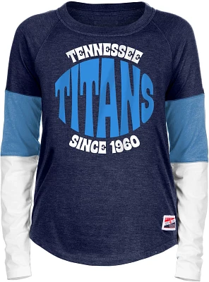 New Era Women's Tennessee Titans Bi-Blend Raglan Long Sleeve T-shirt                                                            