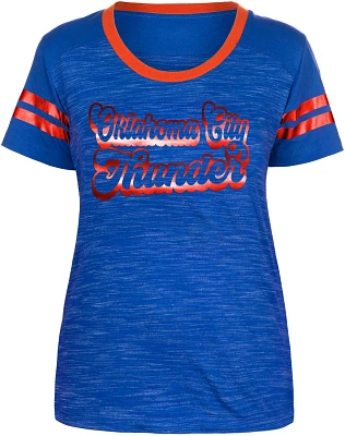 New Era Women's Oklahoma City Thunder Drop Hem Crew Neck T-shirt                                                                