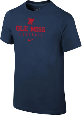 Nike Boys' University of Mississippi Core Cotton Team Issue T-shirt