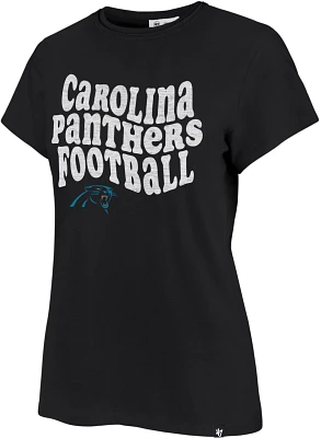 '47 Women's Carolina Panthers Free Spirit Frankie Short Sleeve Shirt                                                            