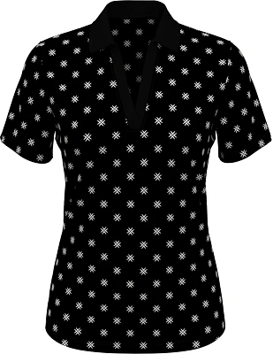 Callaway Women's Printed Trademark Long Sleeve Polo Golf Shirt