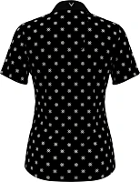 Callaway Women's Printed Trademark Long Sleeve Polo Golf Shirt