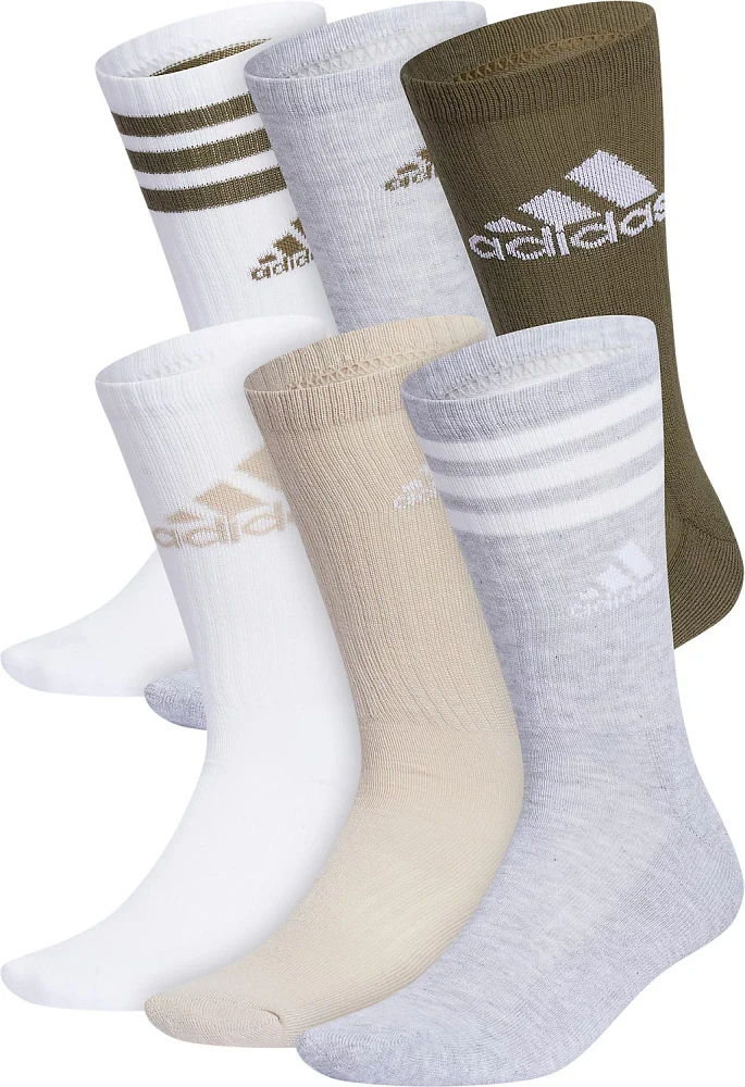 adidas Cushion Mixed Crew Socks 6 Pack                                                                                          